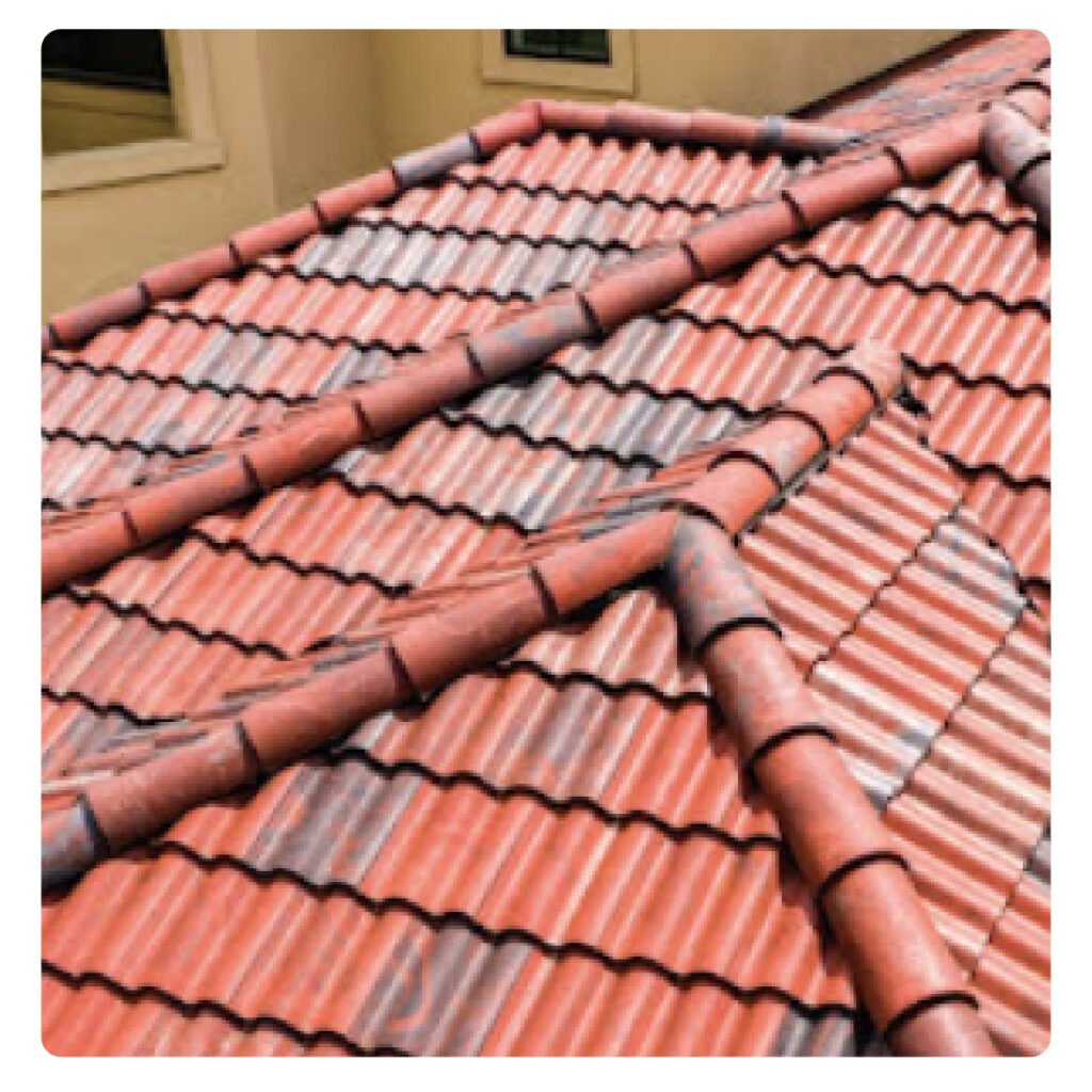 Mission Style Curved Ends on Tile Roof